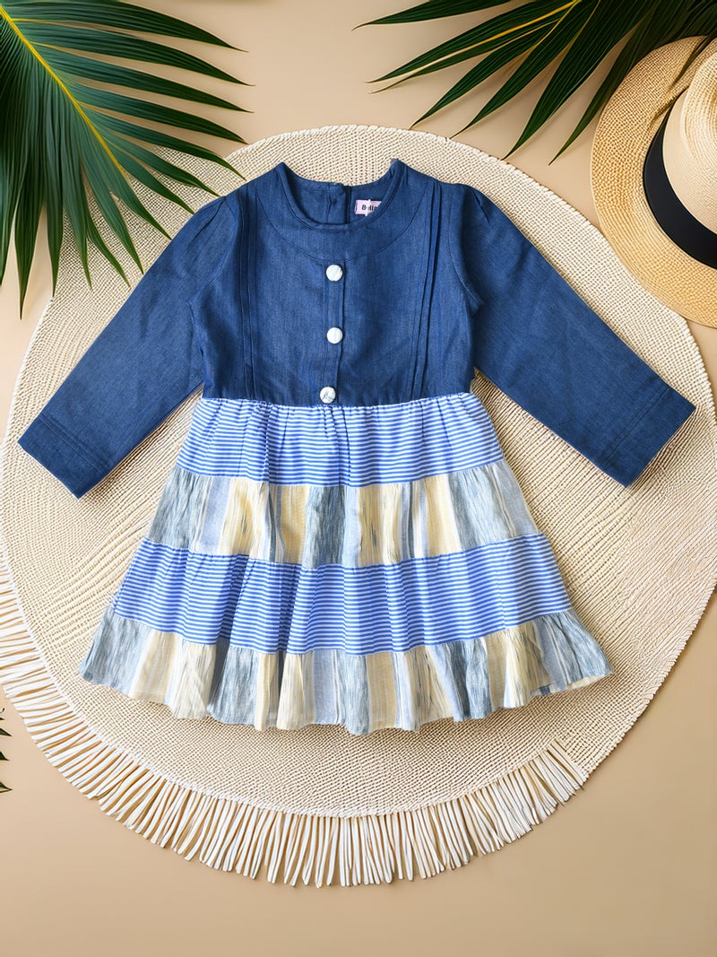 Bella Moda Denim Dress for Girls